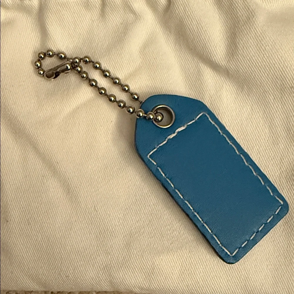 Coach Green and Blue Leather hangtag - Picture 2 of 2